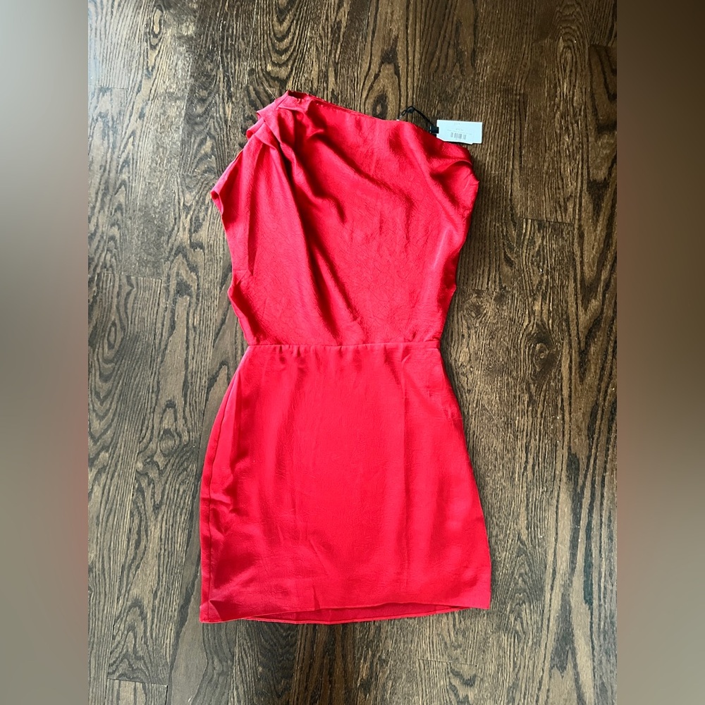 ASTR THE LABEL Red Draped Dress - Picture 5 of 6